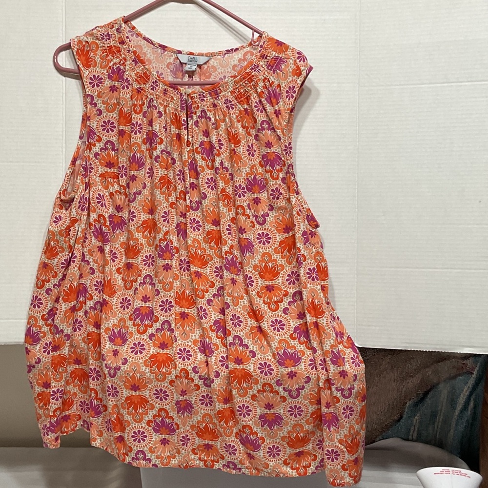 Croft & Barrow Kids Floral Dress in Orange and Purple